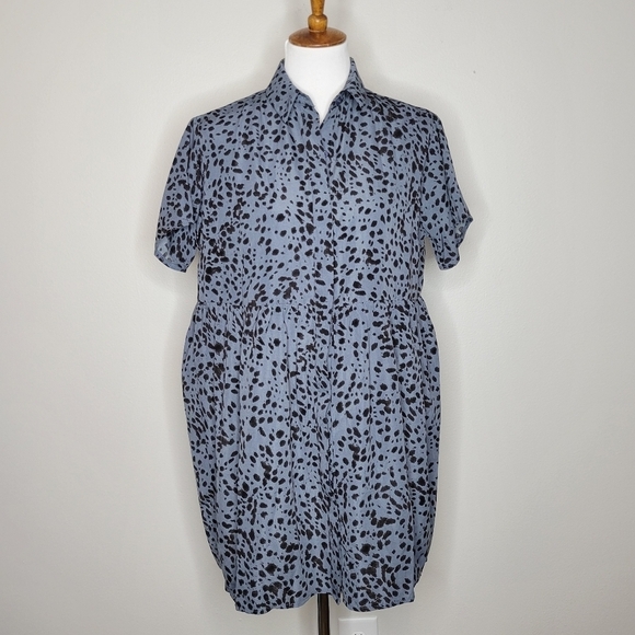 MISSGUIDED Women's Blue Dalmatian Print Shirt Dress Size EU 36 US 4 - Picture 2 of 10